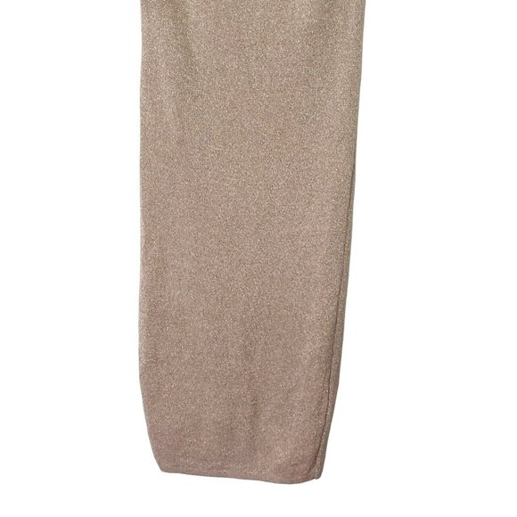 Superdown Womens Revolve Sabrina Knit Midi Dress Nude Metallic Lurex Knit Size S - Picture 4 of 11